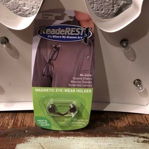 Readerest eyeglass holder